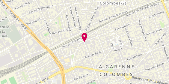 Plan de GRM Optique, 85 Rue Médéric, 92250 La Garenne-Colombes