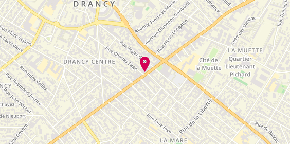 Plan de Optic 2000, 117 avenue Henri Barbusse, 93700 Drancy