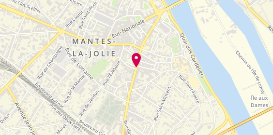 Plan de Opticréa, 33 Rue Porte Aux Saints, 78200 Mantes-la-Jolie