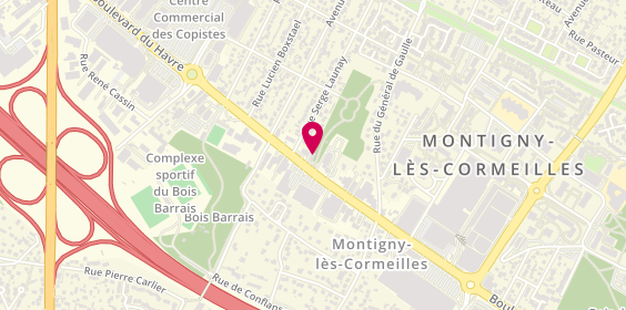 Plan de Alain Afflelou, 124 Boulevard Victor Bordier, 95370 Montigny-lès-Cormeilles