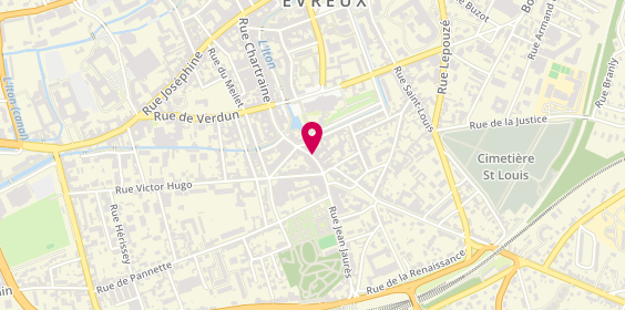 Plan de Opticiens Krys, 37 Rue de la Harpe, 27000 Évreux