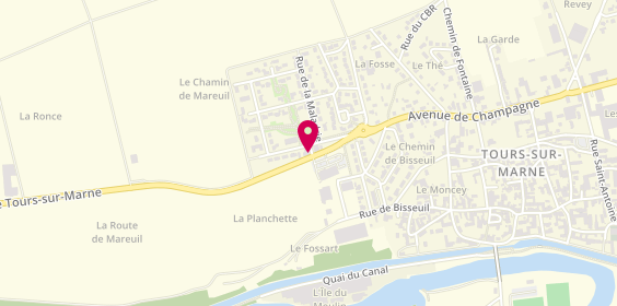Plan de Optique Champenoise, 4 Rue des Hauts de Tours, 51150 Tours-sur-Marne