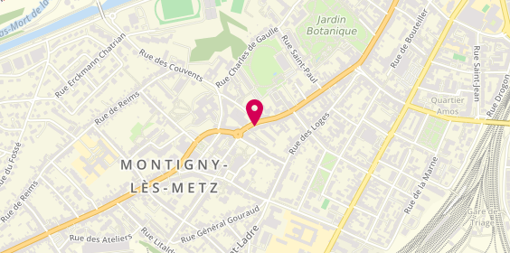 Plan de Opticien à Metz - Optique Moise MONTIGNY-LES-METZ, 104 Rue de Pont-À-Mousson, 57950 Montigny-lès-Metz