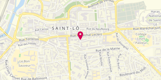 Plan de Écouter Voir Optique Mutualiste, 37 Rue du Dr Leturc, 50000 Saint-Lô