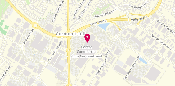 Plan de Opticien Cormontreuil - Cc Cora - Krys, Centre Commercial Cora
Route de Louvois, 51350 Cormontreuil