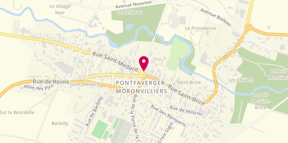 Plan de L'Opticien de Pontfaverger, 1 Rue Saint-Brice, 51490 Pontfaverger-Moronvilliers