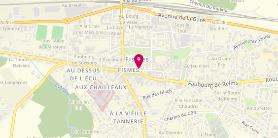 Plan de La lunette mobile - Opticien à domicile à Fismes, Reims, Soissons, Laon, Hirson, 17 Rue des Bouchers, 51170 Fismes