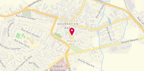 Plan de Gournay Anquetil Opticiens, 17-19 Rue du Général de Gaulle, 76220 Gournay-en-Bray
