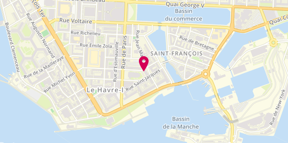 Plan de Les Opticiens Mutualistes, 41 Rue des Galions, 76600 Le Havre