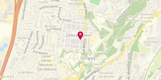 Plan de Optique Longwy, Place Darche 12 Rue Victor Hugo, 54400 Longwy