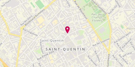 Plan de Optique Brisset, 6 Rue Raspail, 02100 Saint-Quentin