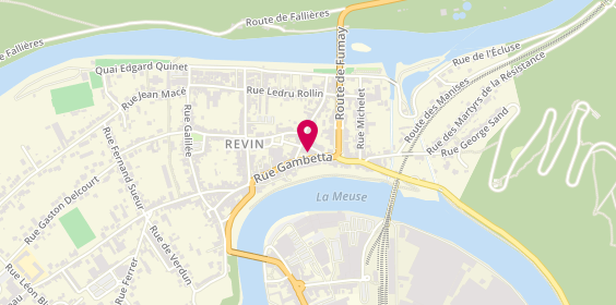 Plan de Opticien Revin - Centre Ville - Krys, 33 Rue Gambetta, 08500 Revin