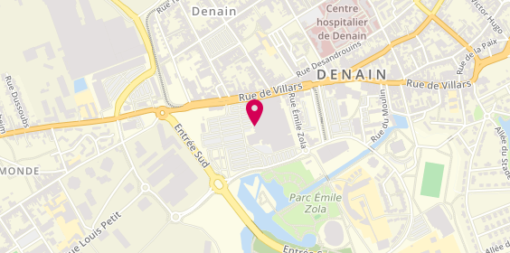 Plan de Opticien Krys Denain - Cc Carrefour, Rue de Villars, 59220 Denain
