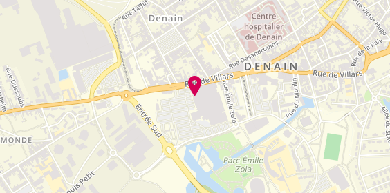 Plan de Atol Les Opticiens, Centre Commercial Carrefour
Rue de Villars, 59220 Denain