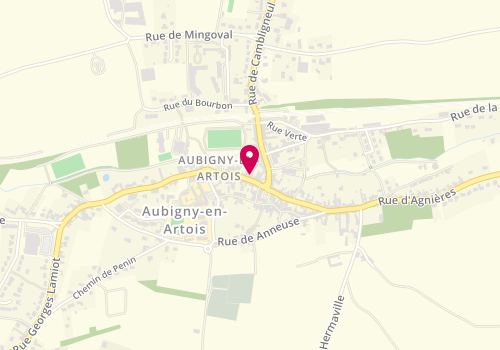 Plan de Les Lunettes de Charlotte, 10 Rue du General de Gaulle, 62690 Aubigny-en-Artois