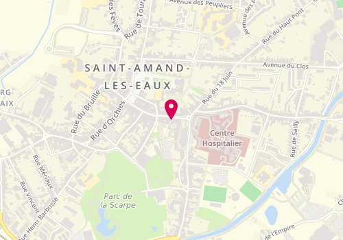Plan de Les Opticiens Mlutualistes, 33 Rue Thiers, 59230 Saint-Amand-les-Eaux
