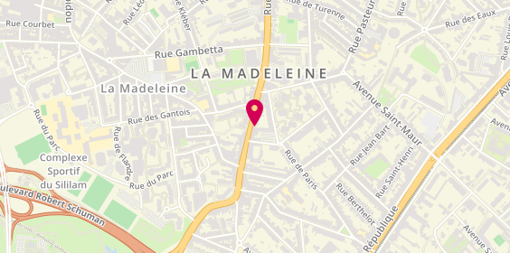 Plan de Alain Afflelou, 128 Rue du Général de Gaulle, 59110 La Madeleine