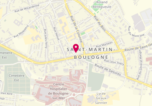 Plan de Optique Saint Martin, 10 Place Jean Moulin, 62280 Saint-Martin-Boulogne