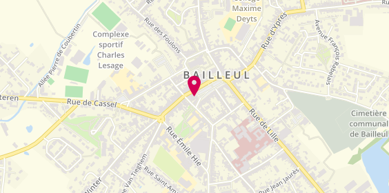 Plan de Alain Afflelou, 41 place Charles de Gaulle, 59270 Bailleul
